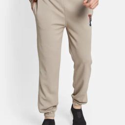 Octave Khaki Cotton Regular Fit Joggers-picture-36