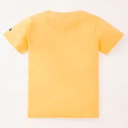 Edheads Kids Yellow & Blue Cotton Printed T-Shirt image 2
