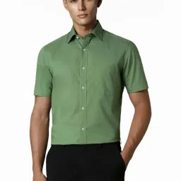 Louis Philippe Green Regular Fit Shirt image 1