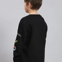 Monte Carlo Kids Black Printed Full Sleeves Sweatshirt image 2