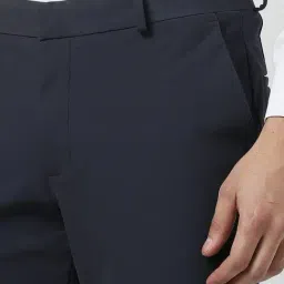 Van Heusen Blue Slim Fit Trousers image 4