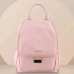 Fastrack Pink Nylon Medium Backpack image 1