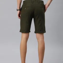 IVOC Olive Regular Fit Cotton Shorts image 2