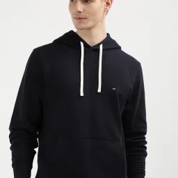 Tommy Hilfiger Desert Sky Cotton Regular Fit Solid Hooded Sweatshirt image 1