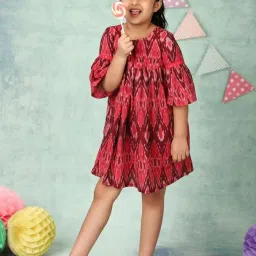 Fabindia Kids Multicolor Printed Dress image 1