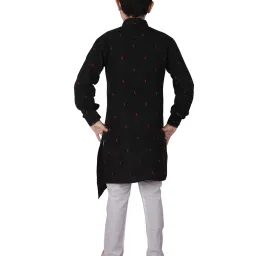 Pro-Ethic Style Developer Kids Black & White Printed Full Sleeves Kurta with Pyjamas image 2