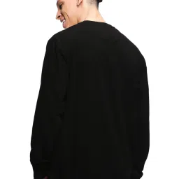 Bewakoof Black Regular Fit Graphic Print Sweatshirt image 2