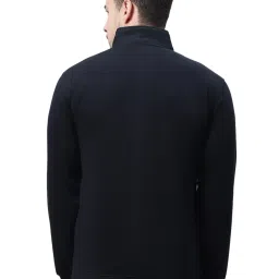 Cantabil Navy Regular Fit High Neck Sweatshirt image 2