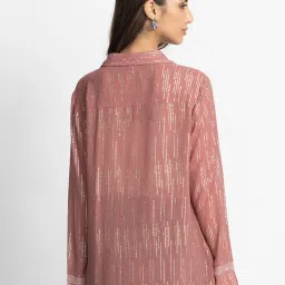 SHAYE Pink Textured Shirt image 2