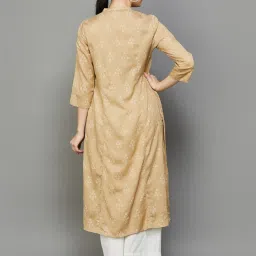 Melange by Lifestyle Beige Printed A Line Kurta image 2