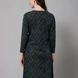 Cantabil Teal Printed Straight Kurti image 2