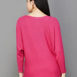 Code by Lifestyle Pink Self Pattern Top image 2