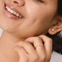 DressBerry Rose Gold-Plated Cubic Zirconia Studded Finger Ring-picture-22