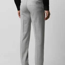 Van Heusen Light Grey Slim Fit Texture Trousers image 2