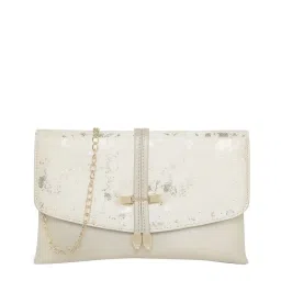 Lavie Chirpy Cream White Synthetic Clutch image 2