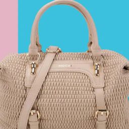 Mochi Beige Textured Medium Duffle Bag-picture-39