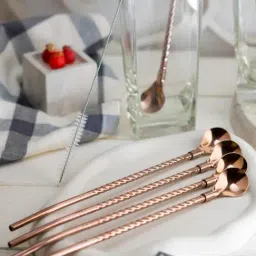 DAILY RITUALS ?Rose Gold ?Stainless Steel ?Straw Spoons - Set of 6-picture-35