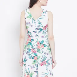 DODO & MOA White Printed A-Line Dress image 2