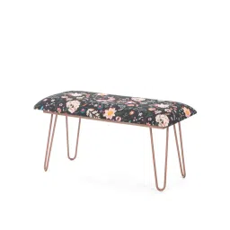 Chumbak Kitsch Bohemian Paisley Black Iron Bench image 2