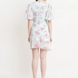 DODO & MOA Green Printed A-Line Dress image 2