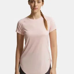 Jockey MW62 Women's Microfiber Relaxed Fit Solid Curved Hem Styled Half Sleeve T-Shirt-image-18