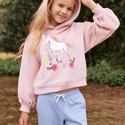 Cherry Crumble By Nitt Hyman Kids Pink Embroidered Full Sleeves Sweatshirt-picture-34