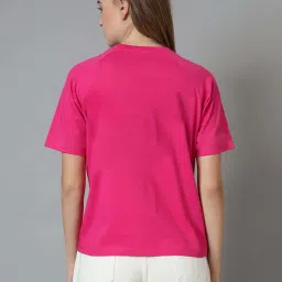 Free Authority Pink Cotton Regular Fit Printed T-Shirt image 2
