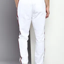 Tommy Hilfiger White Cotton Regular Fit Striped Trackpants image 2