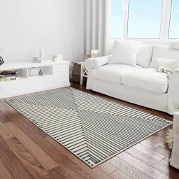 Presto Grey & Beige Polyester Washable Carpet image 1