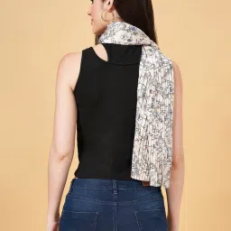 Honey by Pantaloons Off White Viscose Printed Scraf image 2