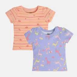 Miniklub Girls Lavender & Peach Regular Fit Knitted Top - Pack of 2-image-83