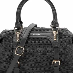 Mochi Black Textured Medium Duffle Bag image 2