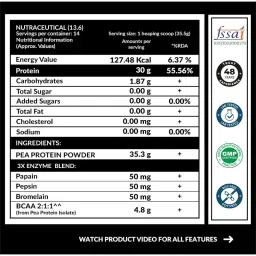 Carbamide Forte Pea Protein Isolate Powder - Unflavoured image 2
