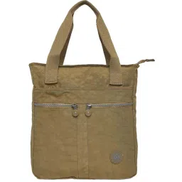 Baomi Beige Solid Medium Tote Handbag image 1