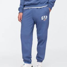GAP Blue Regular Fit Solid Joggers-picture-9
