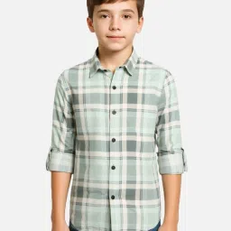 Cavio Green Checks Shirt image 1
