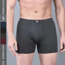Dollar Bigboss Assorted Cotton Regular Fit Trunks - Pack Of 5-picture-38