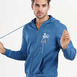 Celio Men Printed Hooded Sweatshirt image 3