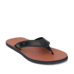 Louis Philippe Men's Jet Black Flip Flops image 2