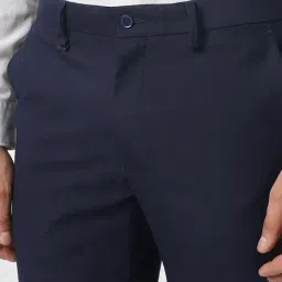 Van Heusen Navy Slim Fit Trousers image 4