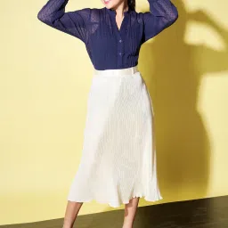 Trend Arrest Navy Self Design Casual Shirt image 4