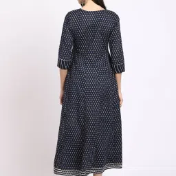 Rajnandini Navy Embroidered Anarkali Kurta image 2