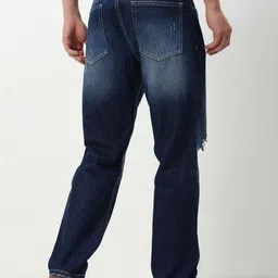 SHOWOFFFF Men Comfort Straight Fit Low-Rise Highly Distressed Heavy Fade Acid Wash Jeans image 3