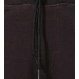 Van Heusen Athleisure Regular Fit Zipper Pocket Side Contrast Tape Solid Knit Shorts - Wine image 4