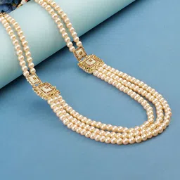 JIYANSHI FASHION Men Gold-Plated Pearl-Beaded Necklace-picture-15