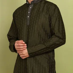 Anouk Men Regular Thread Work Kurta with Pyjamas image 3