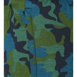 Peter England Green Cotton Regular Fit Camouflage Shorts image 4