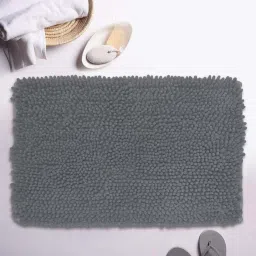 BIANCA Super-Soft Shaggy Floor Rug With Non-Slip Back -1pc Large (yakuza) solid-grey image 1