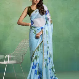 all about you Floral Organza Saree-picture-28