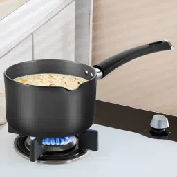 Borosil 2.5L (18 cm) Hard Anodized Spout Sauce Pan ( Black )-image-88